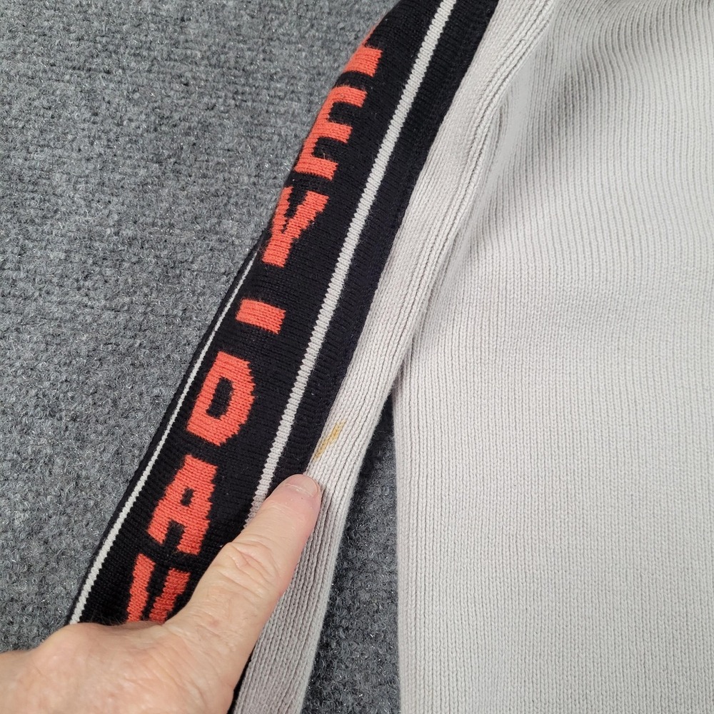 Vintage Harley-Davidson Sweater Womens Small Light Gray Pullover Logo Hong Kong - Picture 3 of 7